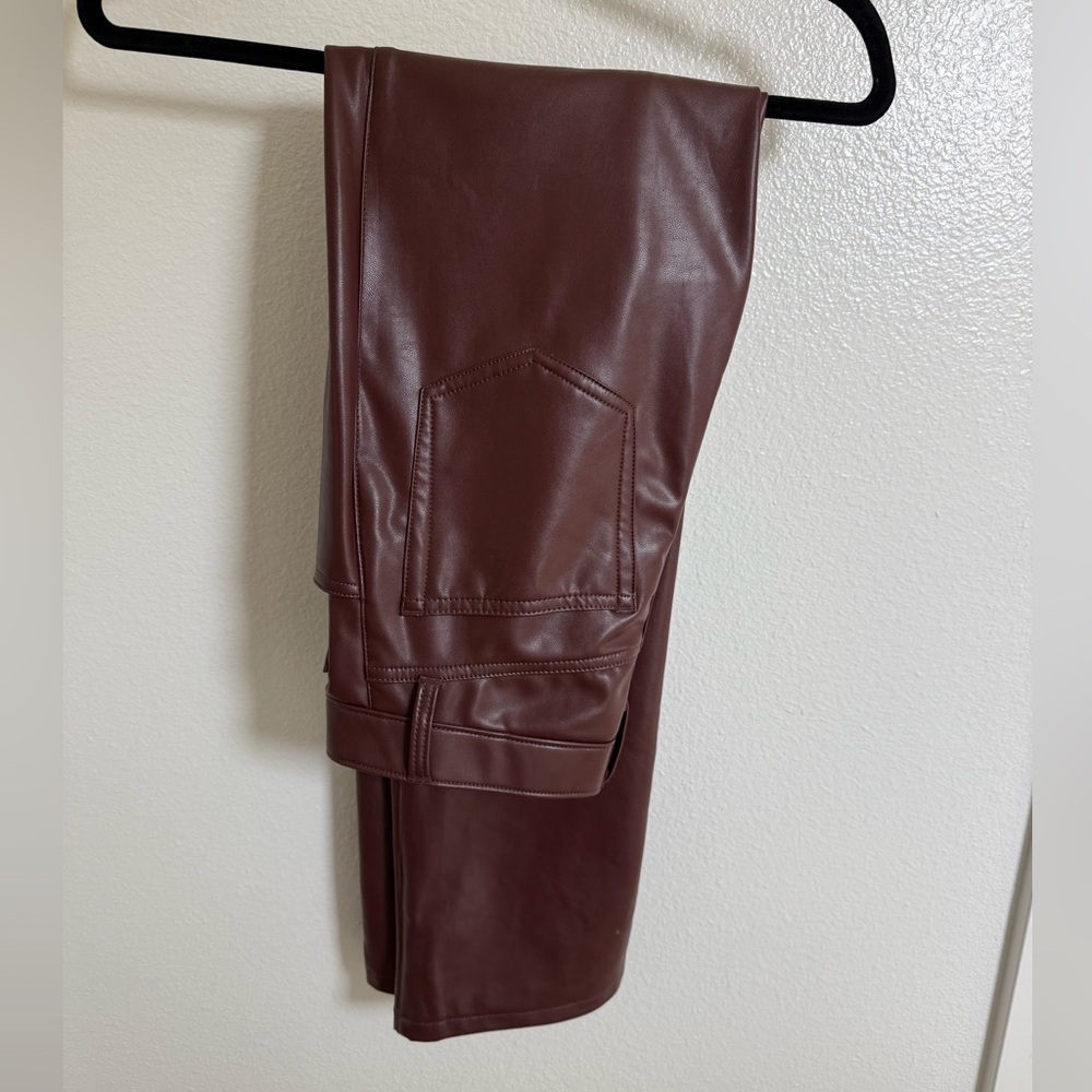 Abercrombie brown leather pants (size 26 R)